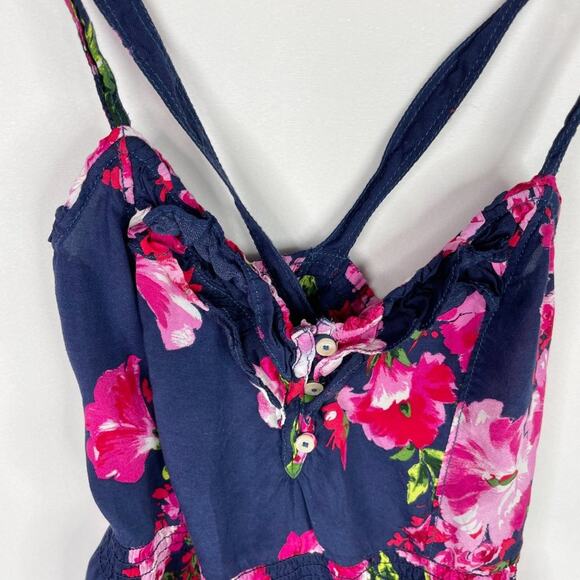 Hollister Blue Floral Mini Summer Dress XS - Picture 2 of 8
